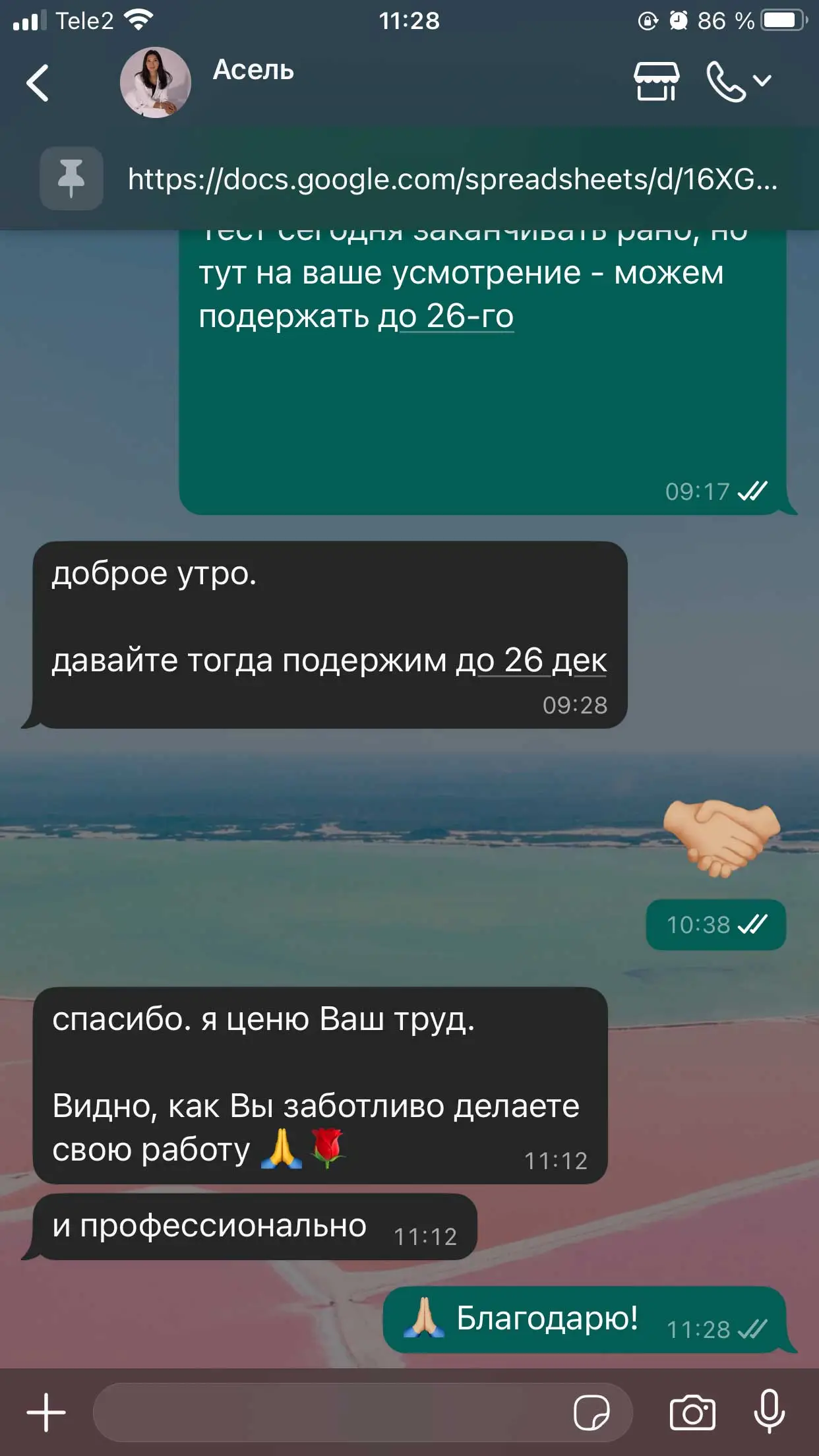 Асель отзыв скрин 1